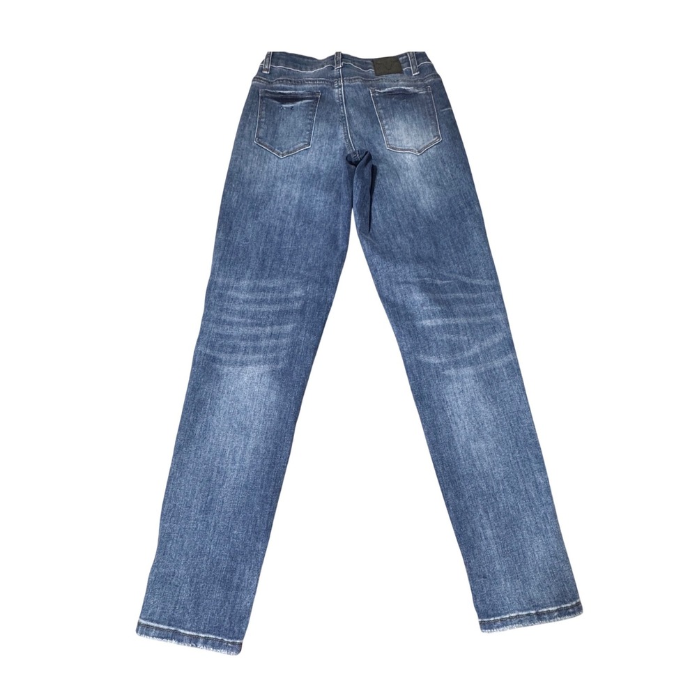 Lucky & Blessed Jeans Womens 2 Mid Rise Boyfriend Denim Blue Western Boho 1007